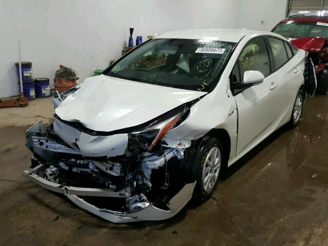 JTDKBRFU4G3007351 - 2016 TOYOTA PRIUS WHITE photo 2