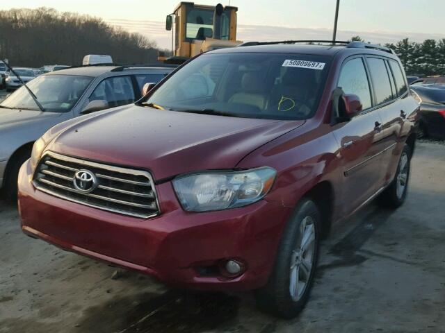 JTEES43A192145010 - 2009 TOYOTA HIGHLANDER BURGUNDY photo 2