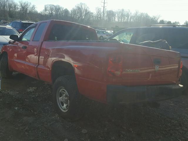 1D7HE22K66S689222 - 2006 DODGE DAKOTA ST RED photo 3