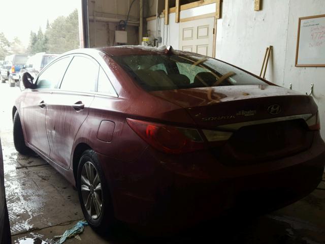 5NPEB4AC4BH060353 - 2011 HYUNDAI SONATA GLS RED photo 3