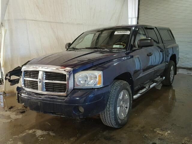 1D7HW48N16S630394 - 2006 DODGE DAKOTA QUA BLUE photo 2