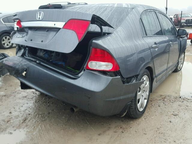 1HGFA16519L022392 - 2009 HONDA CIVIC LX GRAY photo 4