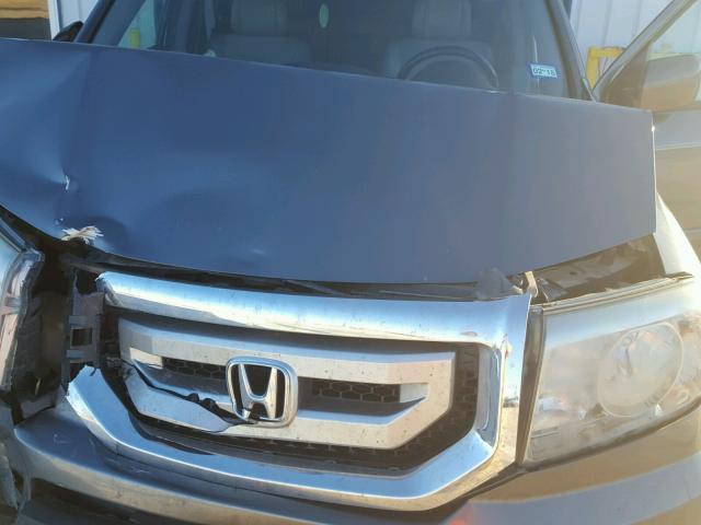 5FNYF3H68AB006420 - 2010 HONDA PILOT EXL GRAY photo 7