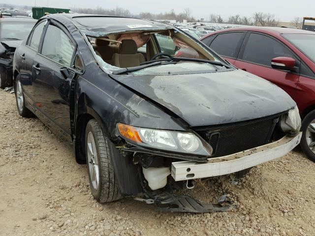 1HGFA16846L028788 - 2006 HONDA CIVIC EX BLACK photo 1