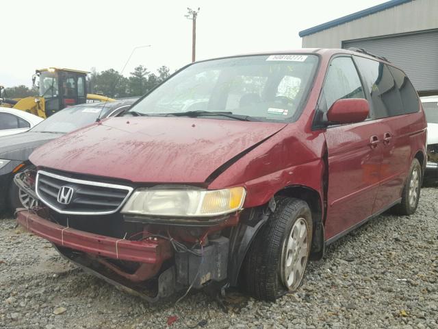 5FNRL18904B044272 - 2004 HONDA ODYSSEY EX BURGUNDY photo 2