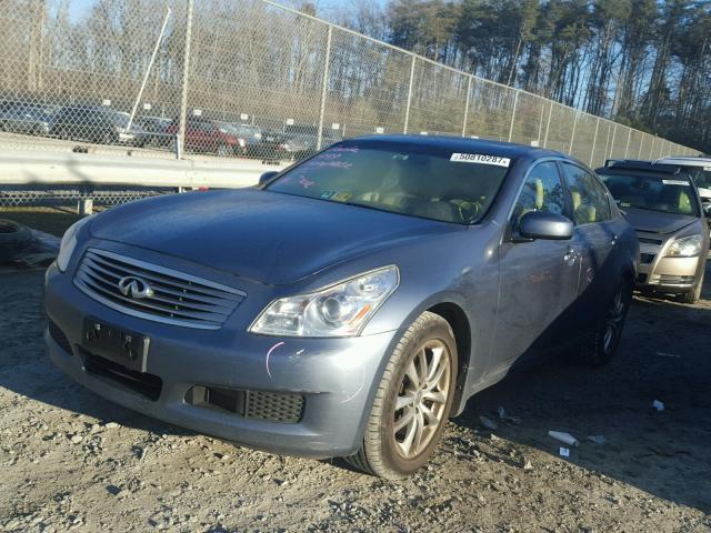 JNKBV61F17M819634 - 2007 INFINITI G35 BLUE photo 2