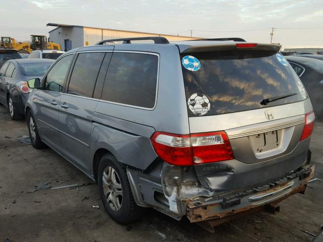 5FNRL38697B057690 - 2007 HONDA ODYSSEY EX SILVER photo 3