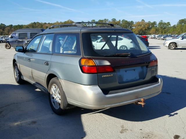 4S3BH665416618296 - 2001 SUBARU LEGACY OUT GREEN photo 3