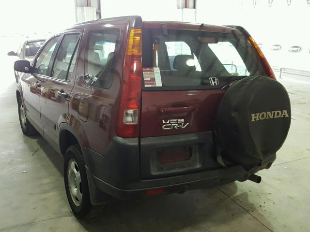 SHSRD68474U206714 - 2004 HONDA CR-V LX MAROON photo 3