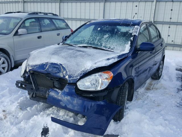 KMHCN4AC1AU489139 - 2010 HYUNDAI ACCENT GLS BLUE photo 2