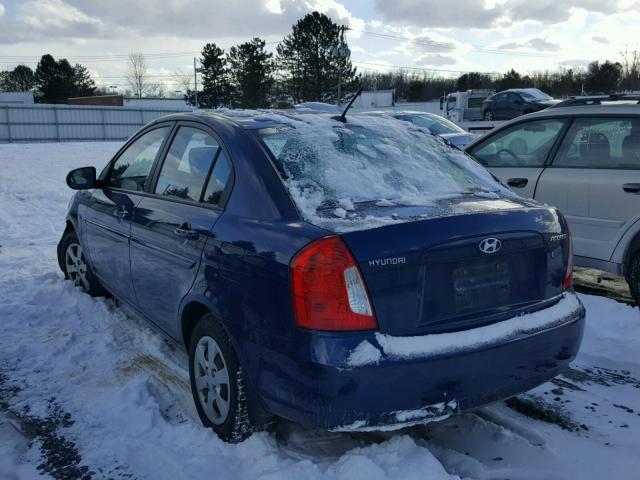 KMHCN4AC1AU489139 - 2010 HYUNDAI ACCENT GLS BLUE photo 3