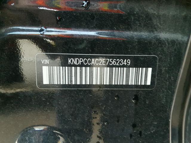 KNDPCCAC2E7562349 - 2014 KIA SPORTAGE E BLACK photo 10