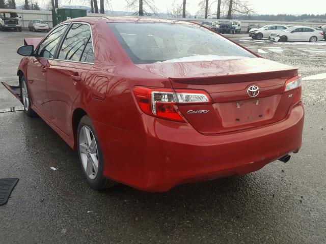 4T1BF1FK2EU749853 - 2014 TOYOTA CAMRY L RED photo 3