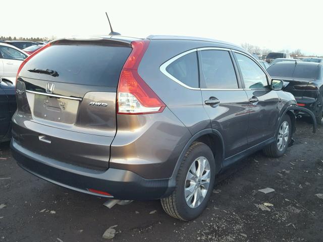 5J6RM4H70CL011923 - 2012 HONDA CR-V EXL GRAY photo 4