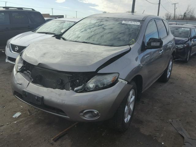 JN8AZ18W19W107579 - 2009 NISSAN MURANO S GRAY photo 2