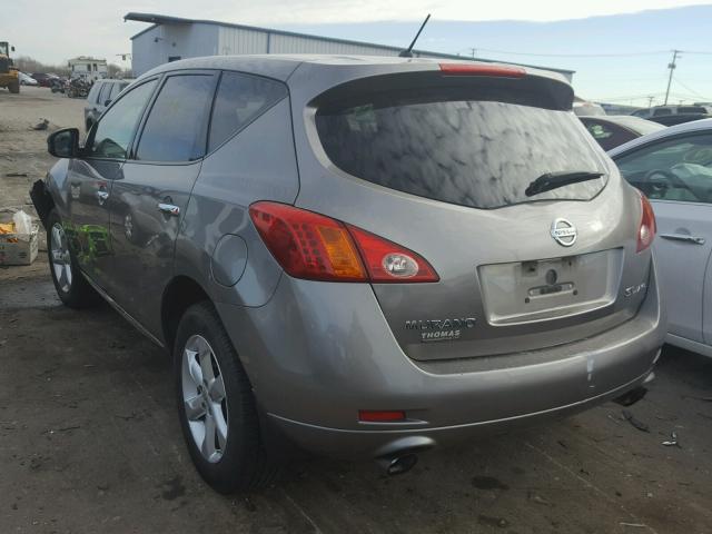 JN8AZ18W19W107579 - 2009 NISSAN MURANO S GRAY photo 3