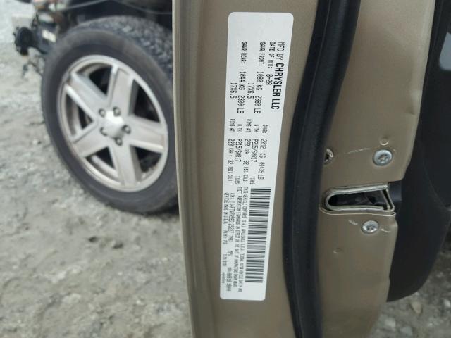 1J4FT47A59D125227 - 2009 JEEP COMPASS SP TAN photo 10