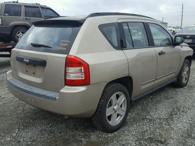 1J4FT47A59D125227 - 2009 JEEP COMPASS SP TAN photo 4