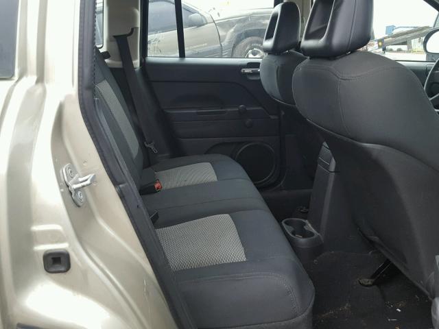 1J4FT47A59D125227 - 2009 JEEP COMPASS SP TAN photo 6