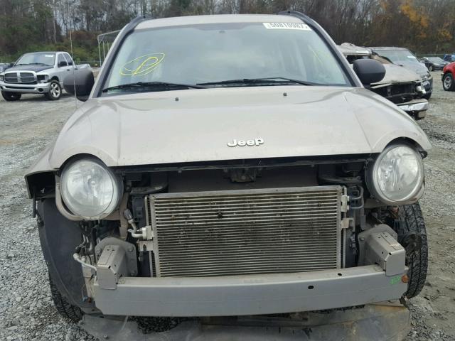 1J4FT47A59D125227 - 2009 JEEP COMPASS SP TAN photo 9