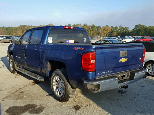 3GCUKREC9FG497959 - 2015 CHEVROLET SILVERADO BLUE photo 3