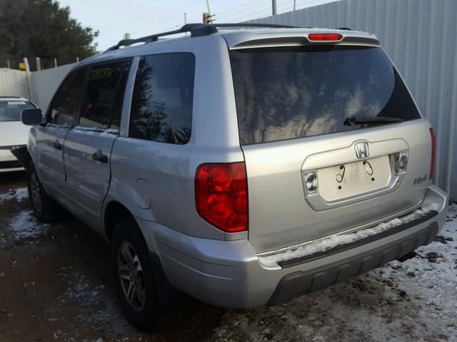 2HKYF18474H525032 - 2004 HONDA PILOT EX SILVER photo 3