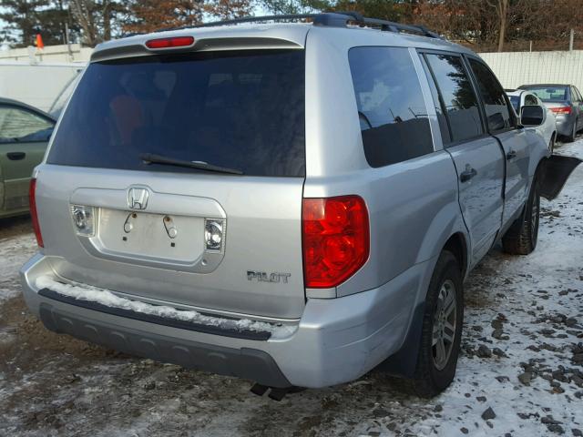 2HKYF18474H525032 - 2004 HONDA PILOT EX SILVER photo 4