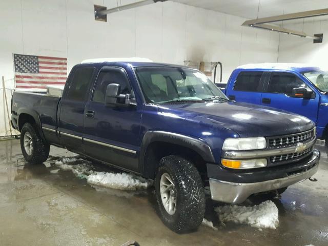 1GCEK19TXYE376030 - 2000 CHEVROLET SILVERADO BLUE photo 1