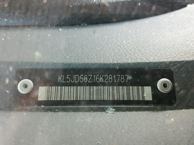 KL5JD56Z16K281787 - 2006 SUZUKI FORENZA BLACK photo 10