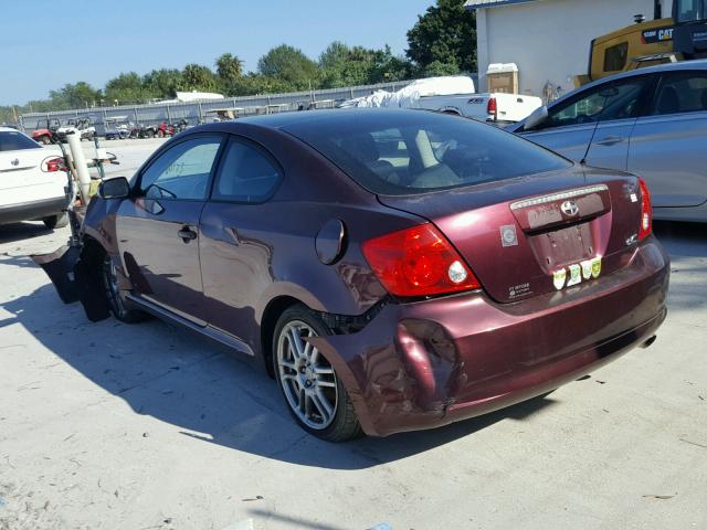 JTKDE177370204466 - 2007 TOYOTA SCION TC 栗色 照片 3