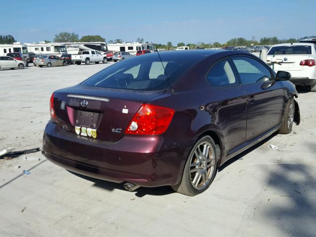 JTKDE177370204466 - 2007 TOYOTA SCION TC 栗色 照片 4