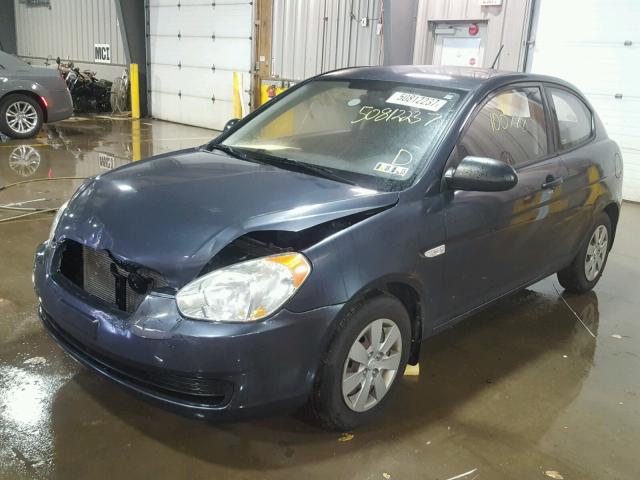 KMHCM36C39U136936 - 2009 HYUNDAI ACCENT GS BLUE photo 2