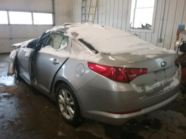 KNAGN4A74B5172599 - 2011 KIA OPTIMA EX SILVER photo 3