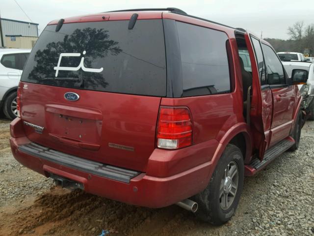 1FMFU17L84LA76988 - 2004 FORD EXPEDITION RED photo 4