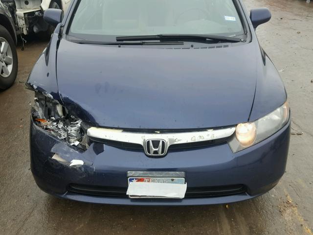 1HGFA16817L032394 - 2007 HONDA CIVIC EX BLUE photo 7