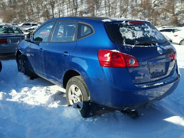 JN8AS58V68W106347 - 2008 NISSAN ROGUE S BLUE photo 3