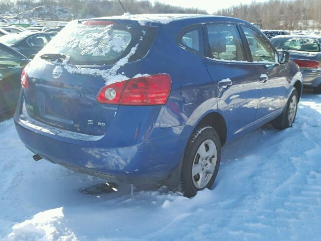 JN8AS58V68W106347 - 2008 NISSAN ROGUE S BLUE photo 4