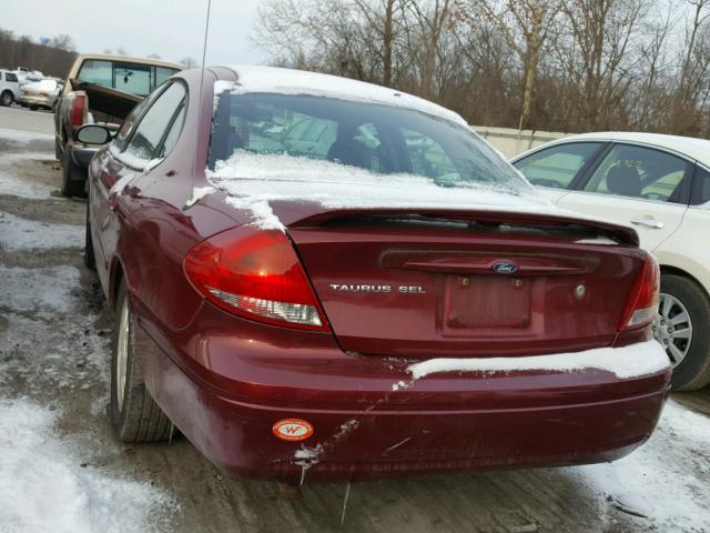 1FAFP56S14A142942 - 2004 FORD TAURUS SEL MAROON photo 3