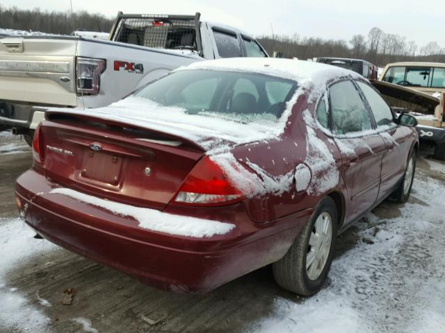 1FAFP56S14A142942 - 2004 FORD TAURUS SEL MAROON photo 4