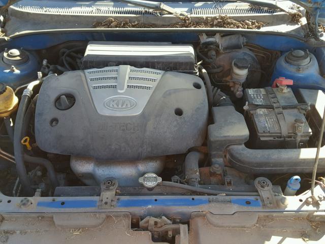 KNADC125336238303 - 2003 KIA RIO BLUE photo 7