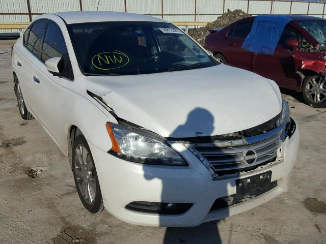 3N1AB7AP9DL678647 - 2013 NISSAN SENTRA S WHITE photo 1