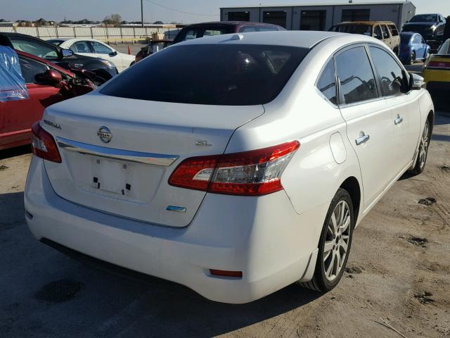 3N1AB7AP9DL678647 - 2013 NISSAN SENTRA S WHITE photo 4