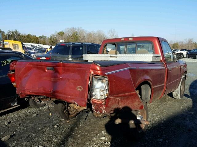 1FTCR10A6VUB67271 - 1997 FORD RANGER RED photo 4