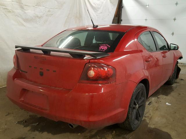 1B3BD1FG6BN508729 - 2011 DODGE AVENGER MA RED photo 4