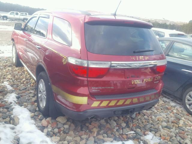 1C4SDJDT5DC539029 - 2013 DODGE DURANGO CR RED photo 3