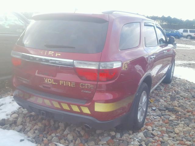 1C4SDJDT5DC539029 - 2013 DODGE DURANGO CR RED photo 4