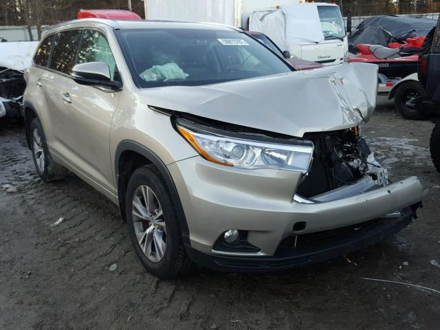 5TDJKRFH5FS161868 - 2015 TOYOTA HIGHLANDER BEIGE photo 1