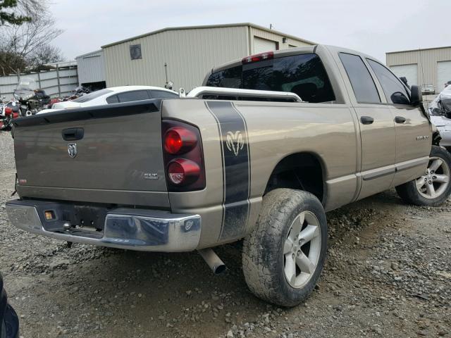 1D7HA18P07S141761 - 2007 DODGE RAM 1500 S TAN photo 4