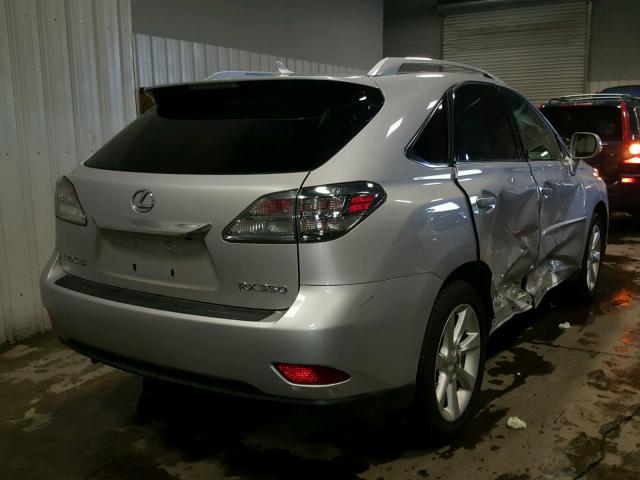 2T2BK1BA7AC043719 - 2010 LEXUS RX 350 SILVER photo 4