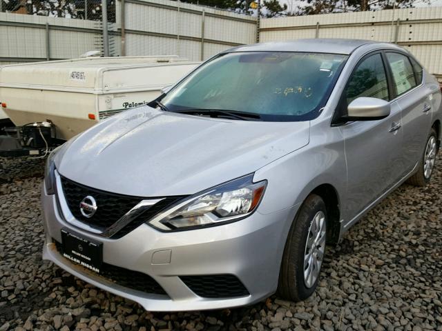 3N1AB7AP7HY334095 - 2017 NISSAN SENTRA S SILVER photo 2